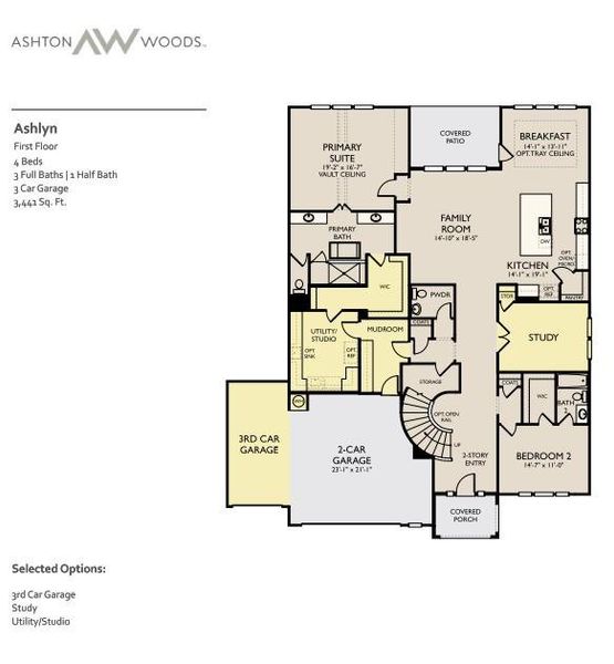 Representative images and renderings are for illustrative purposes. Actual structural options and design finishes of home may vary.