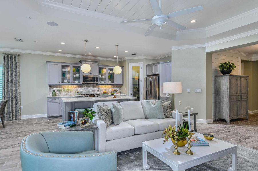 Representative furnished interior of a home built from the Tidewater 2B by Neal Communities in Vicenza, Venice (Image 15).