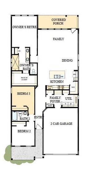 2D floor plan layout of this home in Encore at Streamside - Classic Series, Waxhaw, NC (Image 5).