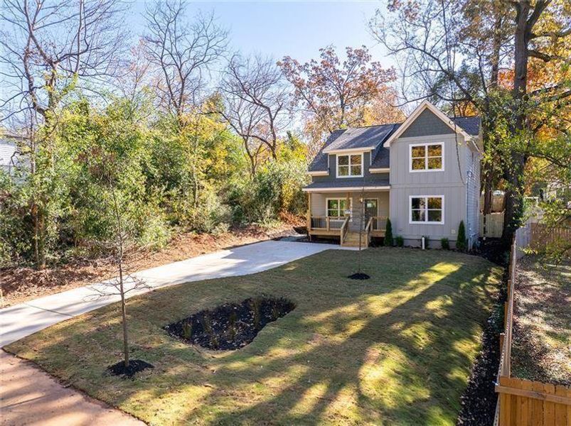 Front exterior of a new home in , Decatur, GA, highlighting curb appeal (Image 26).