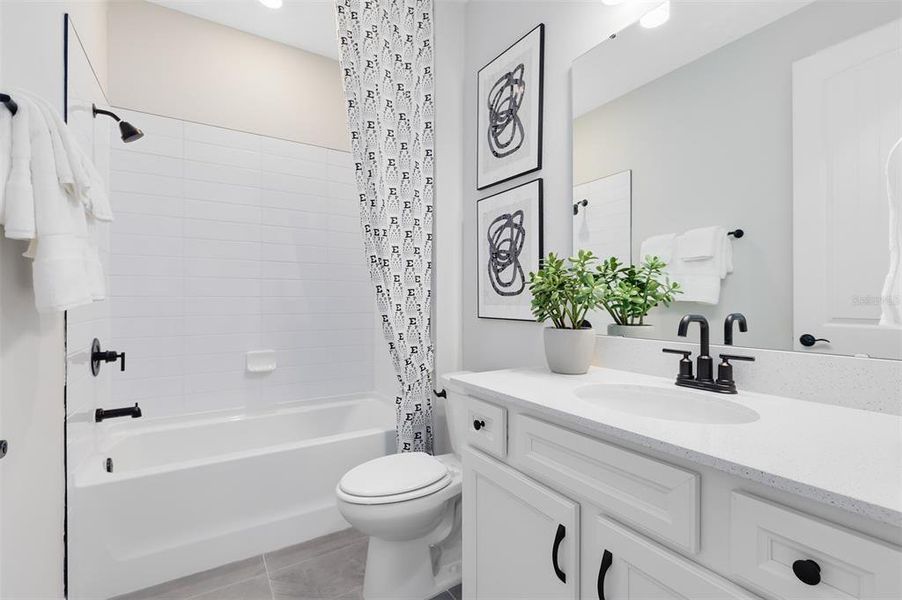 Model Home Design Only. Pictures and furnishings are for illustrative purposes only. Elevations, colors and options may vary. Furniture is for model home staging only.