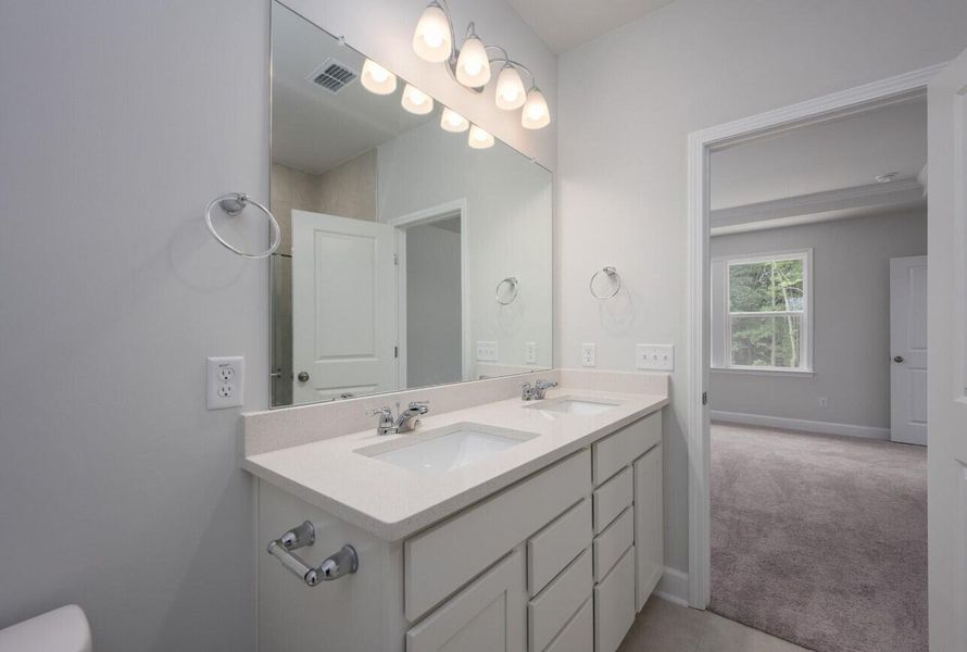 Furnished interior view inside a new home in Cedar Glen Preserve, Huger (Image 3). Furnished interior view inside a new home in Cedar Glen Preserve, Huger (Image 3).
