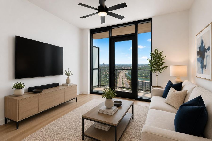 Furnished interior view inside a new home in , Austin (Image 8).