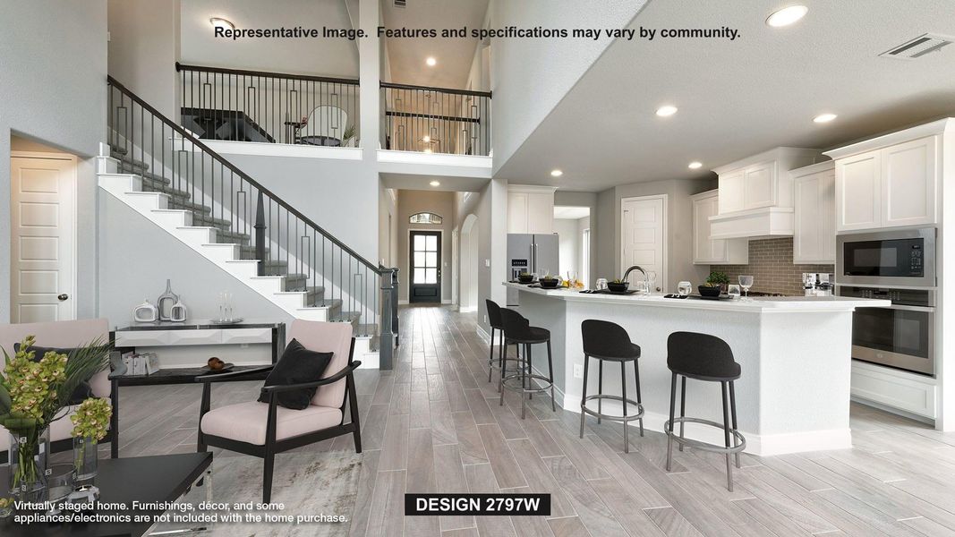 Furnished interior view inside a new home in Bridgeland, Cypress (Image 4).
