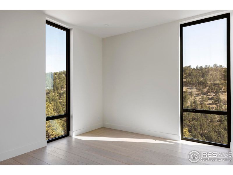 Two spacious and bright secondary bedrooms share a well-appointed full bathroom with a separate double vanity area and a water closet with a tub/shower. Two spacious and bright secondary bedrooms share a well-appointed full bathroom with a separate double vanity area and a water closet with a tub/shower.