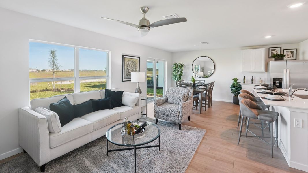 Representative furnished interior of a home built from the Freeport II by D.R. Horton in Palmetto Landing at Babcock Ranch Express, Punta Gorda (Image 8).