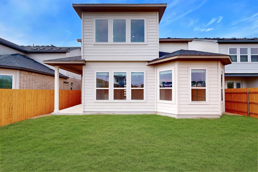 Exterior details and patio area of a home in Estancia West, Manchaca (Image 20). Exterior details and patio area of a home in Estancia West, Manchaca (Image 20).