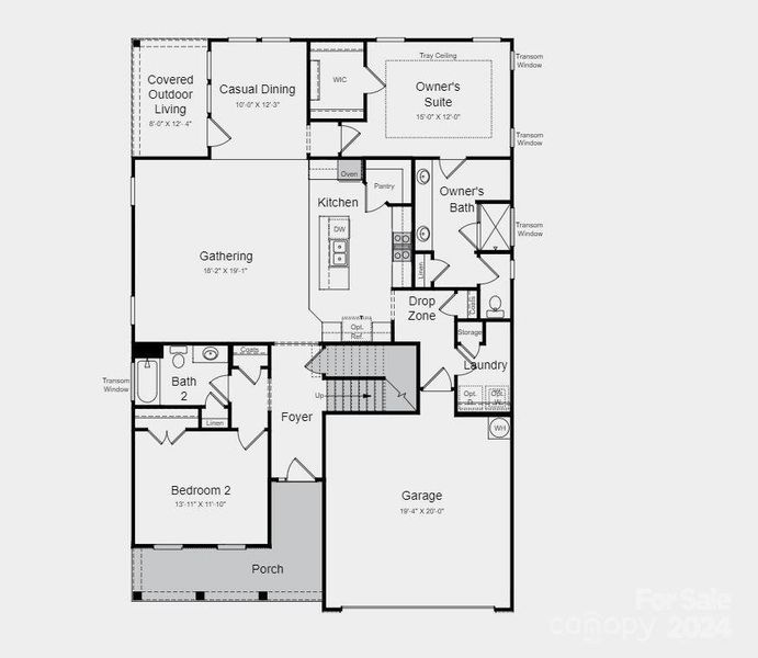 Structural Options Added: Tray ceilings in owner's suite, gourmet kitchen, and game room with attic suite.