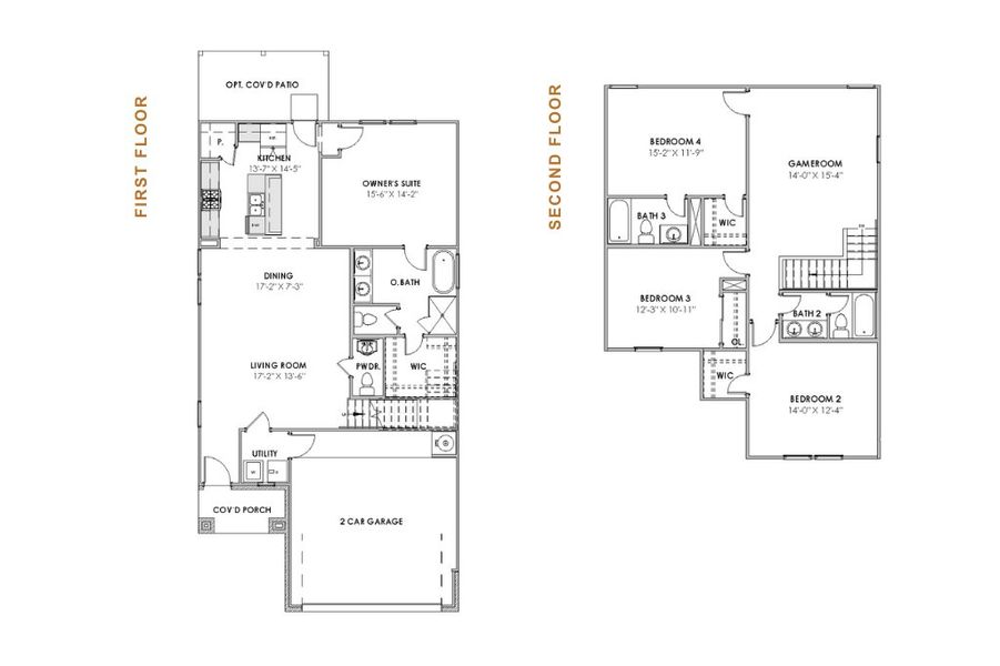 2D floor plan layout of this home in Glendale Lakes, Arcola, TX (Image 4).
