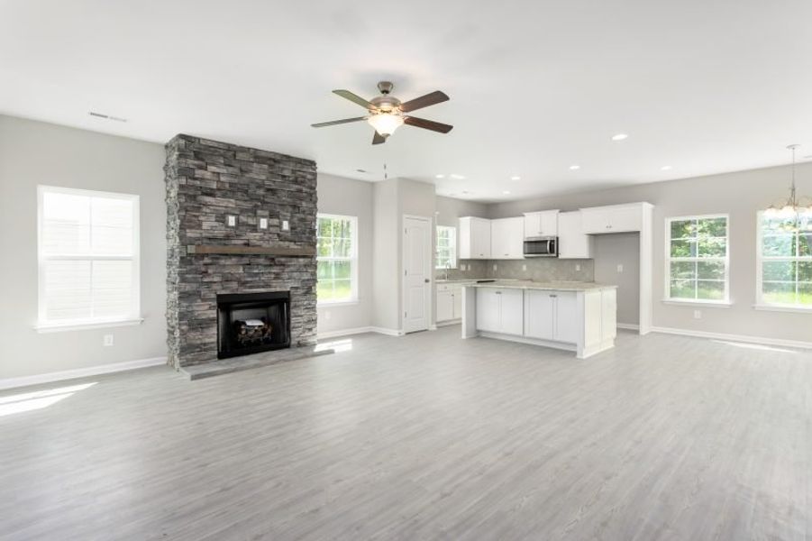 Representative unfurnished interior of a home built from the Freeport by Keystone Homes NC in Avondale, Greensboro (Image 24).