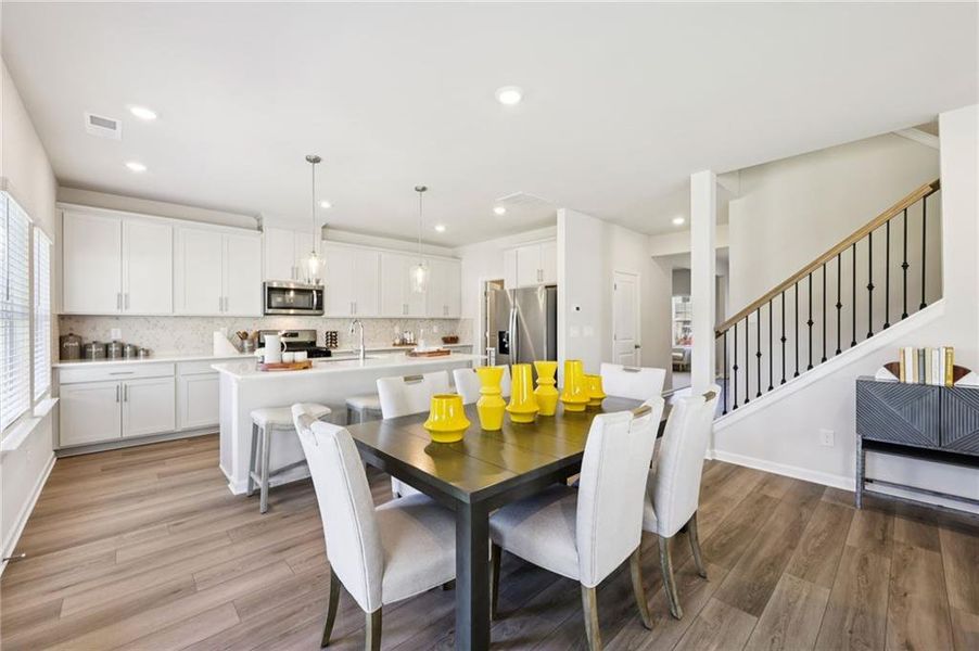 Furnished interior view inside a new home in Westmont Preserve, Powder Springs (Image 9).