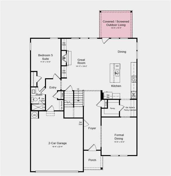 2D floor plan layout of this home in Kennison Creek, Cumming, GA (Image 3).