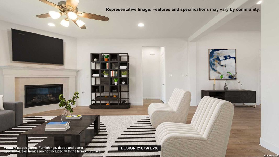 Furnished interior view inside a new home in Meadows of Mill Creek, Seguin (Image 8).