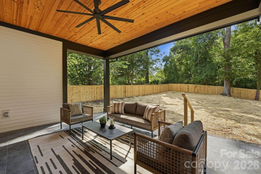 Exterior details and patio area of a home in , Charlotte (Image 23).