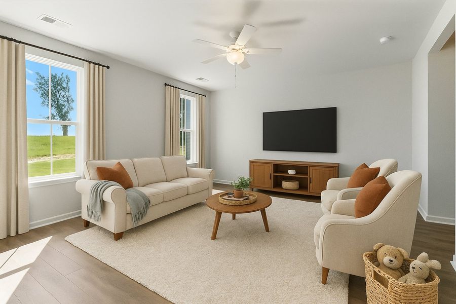 Representative furnished interior of a home built from the Ashley - Vanguard Collection by Mungo Homes in Landmark Commons, Boiling Springs (Image 4).