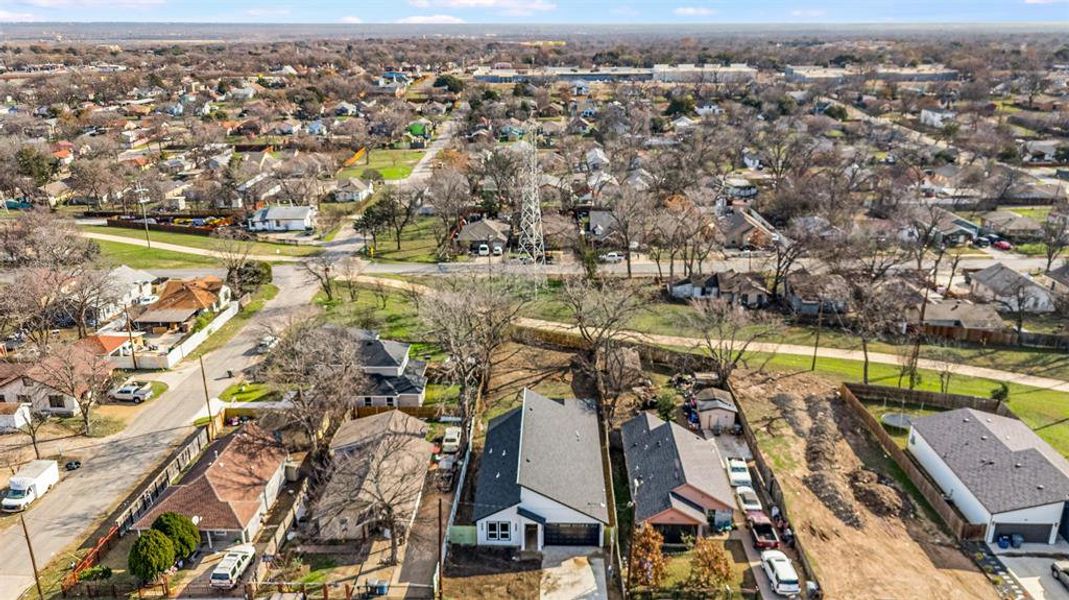 Birds eye view of property