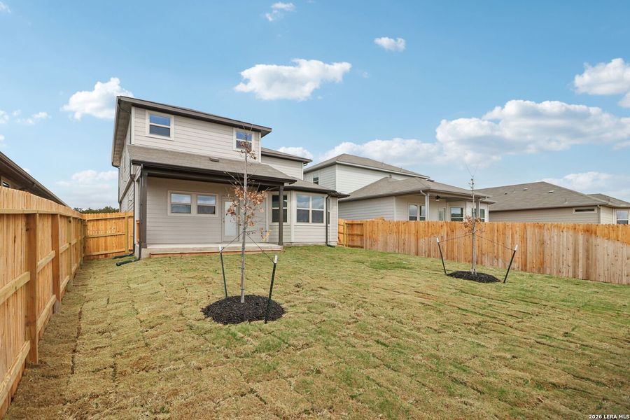 Exterior details and patio area of a home in Legendary Trails - Premier Series, Cibolo (Image 27).