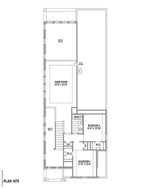 Plan 1478 2nd Floor Plan 1478 2nd Floor