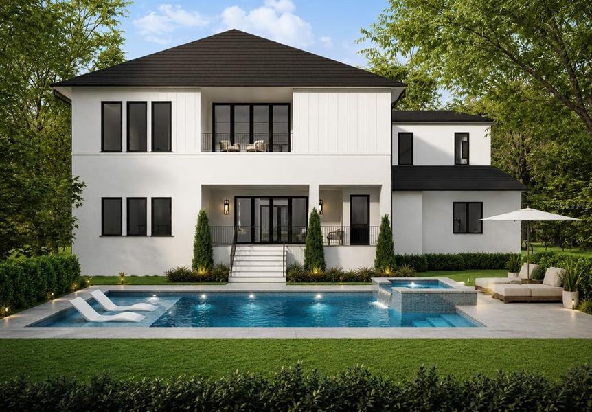 Front exterior of a new home in , Tampa, FL, highlighting curb appeal (Image 9).