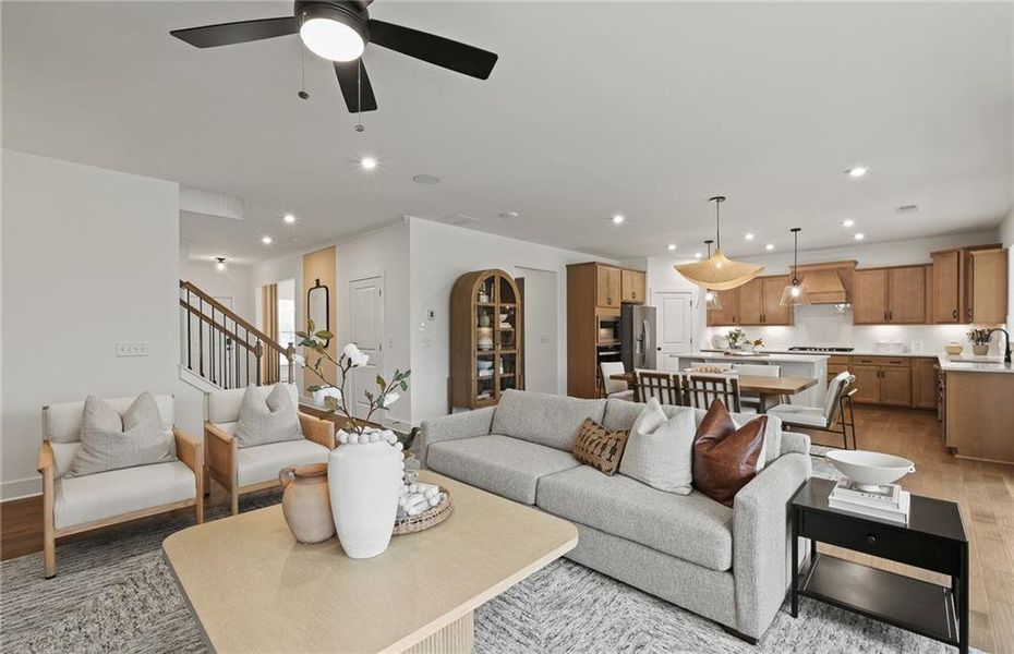 Furnished interior view inside a new home in Reunion, Flowery Branch (Image 5).