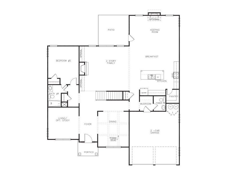 2D floor plan layout for the The Brookmont by Stephen Elliott Homes in Traditions Of Braselton, Jefferson, GA (Image 3). 2D floor plan layout for the The Brookmont by Stephen Elliott Homes in Traditions Of Braselton, Jefferson, GA (Image 3).