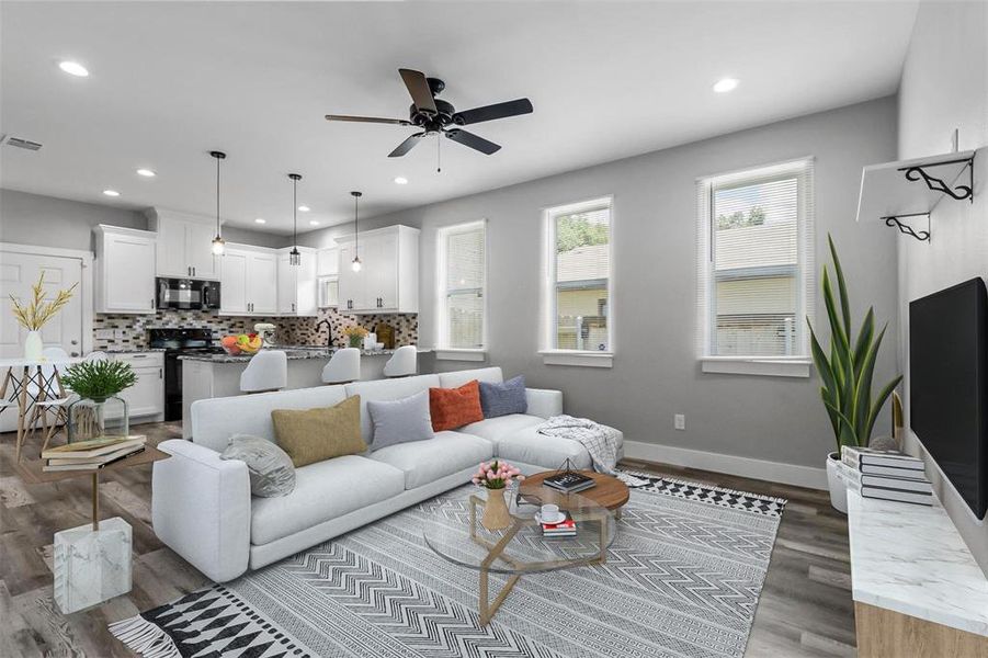 Furnished interior view inside a new home in , Denison (Image 28).