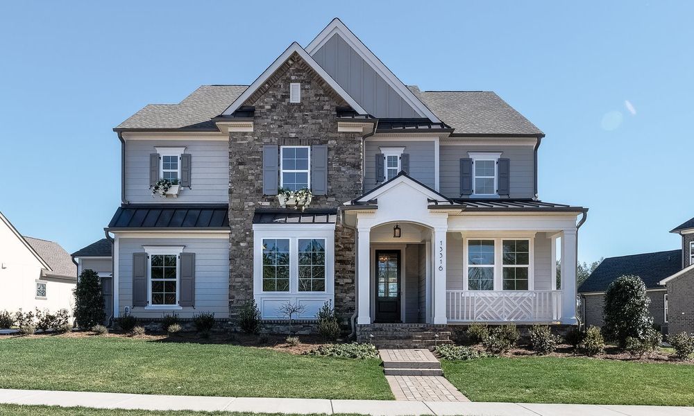 Representative exterior photo of a completed home built from the Newport II by Classica Homes in McLean - Hunts Point, Belmont, NC (Image 22).