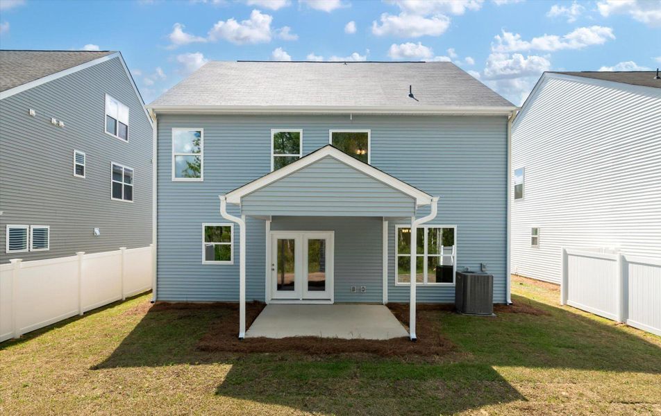 Exterior details and patio area of a home in Parker's Preserve, Ridgeville (Image 16).