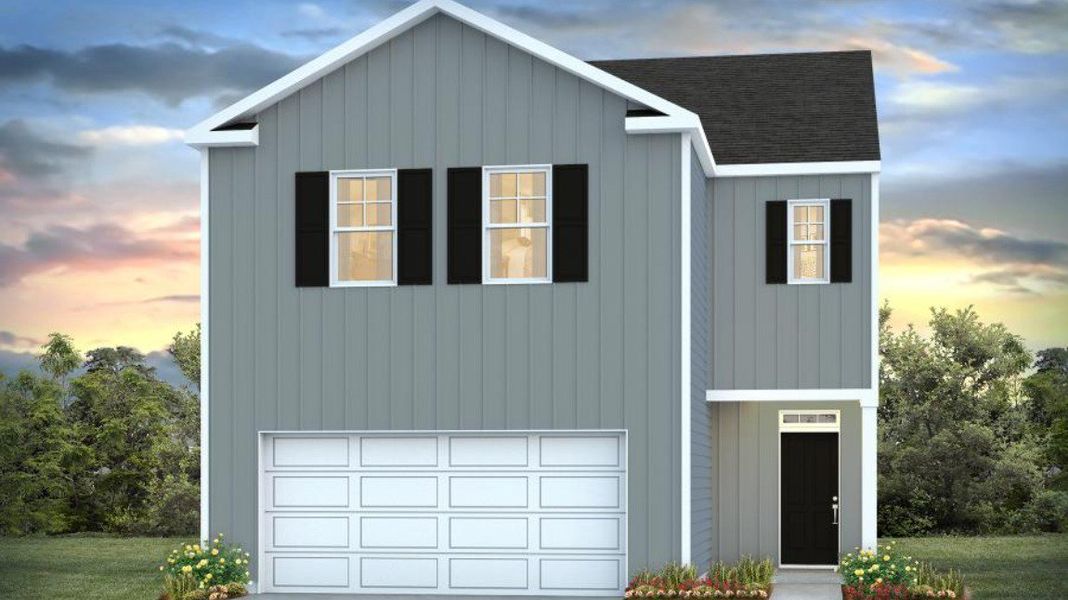 Representative exterior photo of a completed home built from the ELSTON by D.R. Horton in Huggins Hill, Manning, SC (Image 21).