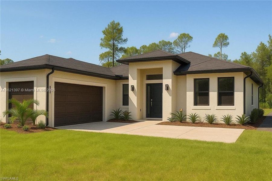 Front exterior of a new home in , Naples, FL, highlighting curb appeal (Image 2).