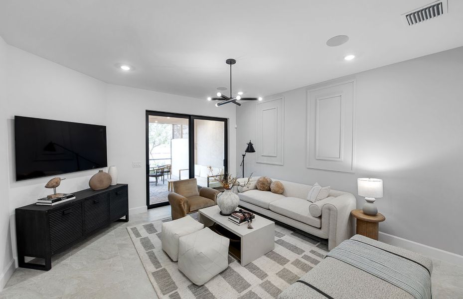 Gathering room in this new 55+ home