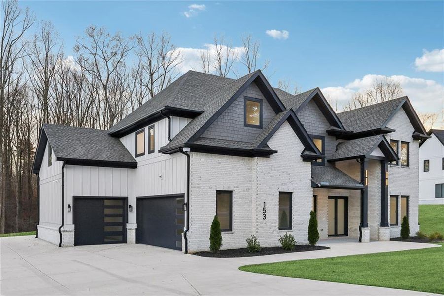 Front exterior of a new home in , Auburn, GA, highlighting curb appeal (Image 29).