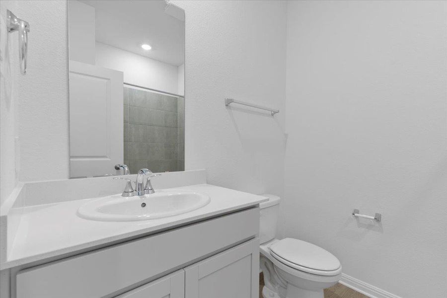 Furnished interior view inside a new home in Waterstone Crossing, Kyle (Image 15). Furnished interior view inside a new home in Waterstone Crossing, Kyle (Image 15).