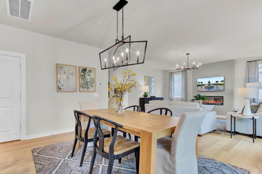 Dining Area and Family Room