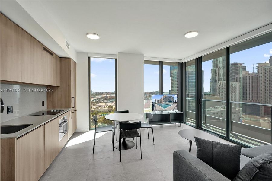 Furnished interior view inside a new home in , Miami (Image 15). Furnished interior view inside a new home in , Miami (Image 15).