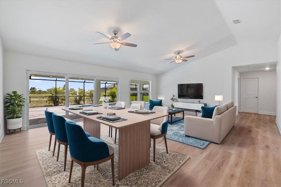 Furnished interior view inside a new home in Cape Coral, Cape Coral (Image 8). Furnished interior view inside a new home in Cape Coral, Cape Coral (Image 8).