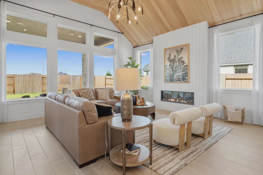 Furnished interior view inside a new home in Meridiana 50's and 60's, Manvel (Image 13).