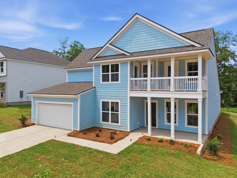 Front exterior of a new home in Carriage Estates, Lexington, SC, highlighting curb appeal (Image 2). Front exterior of a new home in Carriage Estates, Lexington, SC, highlighting curb appeal (Image 2).