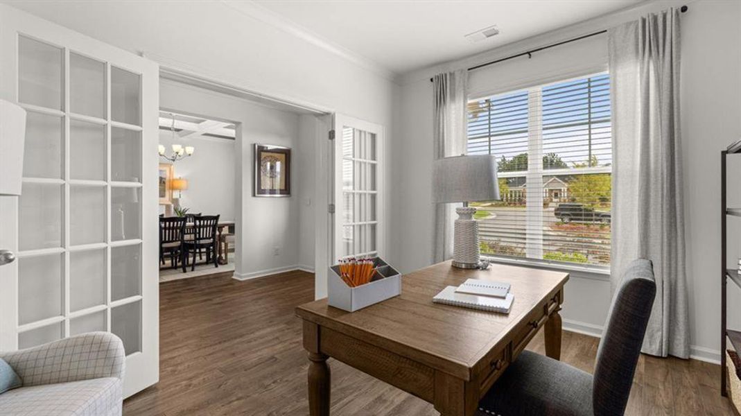 Furnished interior view inside a new home in Heritage Pointe, Senoia (Image 8).