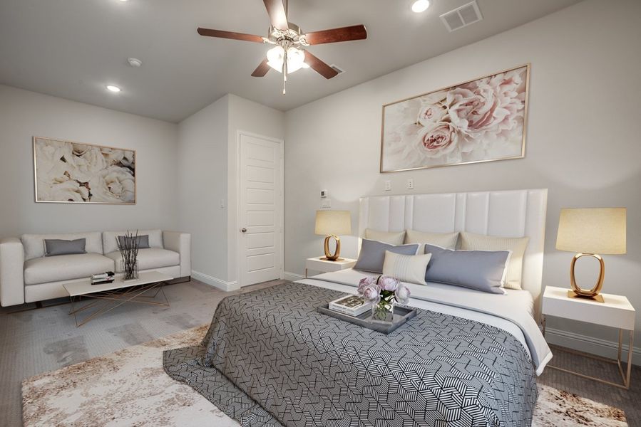 Representative furnished interior of a home built from the Meridian by Beazer Homes in Treeline, Justin (Image 5).