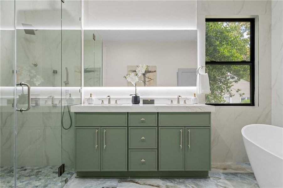 Furnished interior view inside a new home in , Atlanta (Image 10).