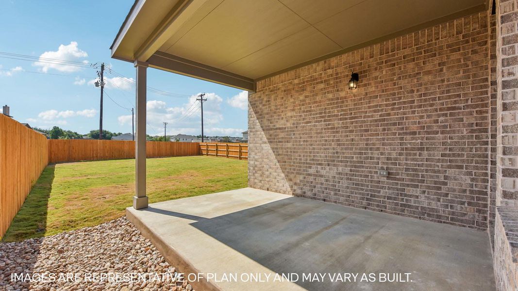 Exterior details and patio area of a home in Rosenbusch Ranch, Leander (Image 4).