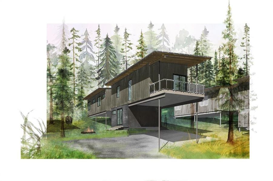 Exterior rendering of this home design in , Tyler, TX (Image 1).