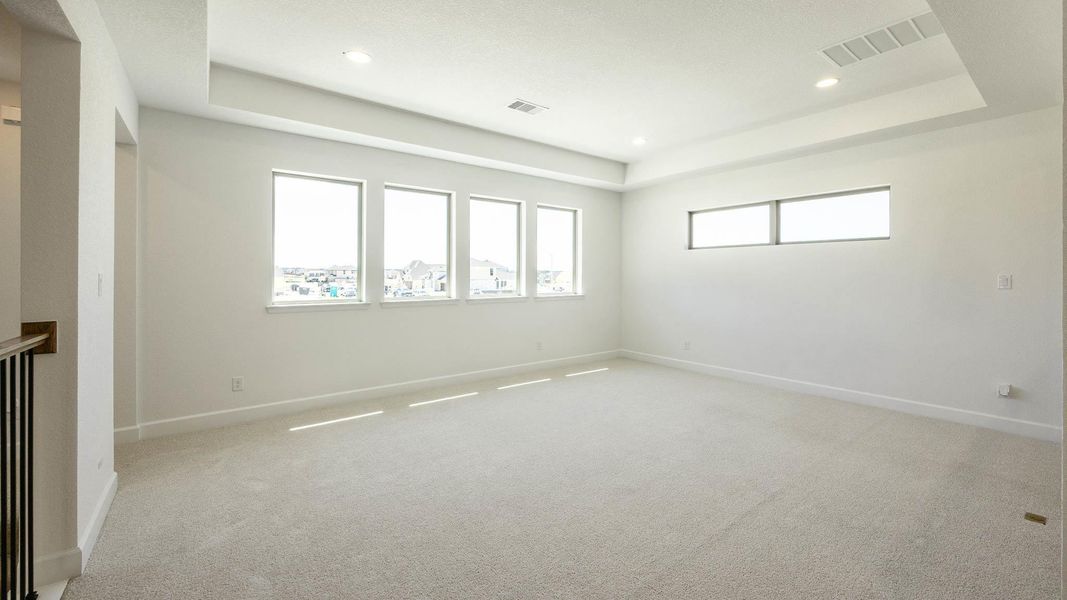 Spacious, unfurnished interior of a new home in Lariat 50', Liberty Hill (Image 13). Spacious, unfurnished interior of a new home in Lariat 50', Liberty Hill (Image 13).