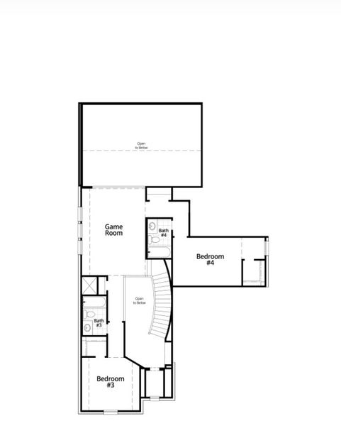 2D floor plan layout for the Cambridge Plan by Highland Homes in Wildrye, Waller, TX (Image 6). 2D floor plan layout for the Cambridge Plan by Highland Homes in Wildrye, Waller, TX (Image 6).
