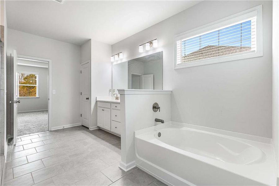 Furnished interior view inside a new home in Carmichael Farms, Canton (Image 30).