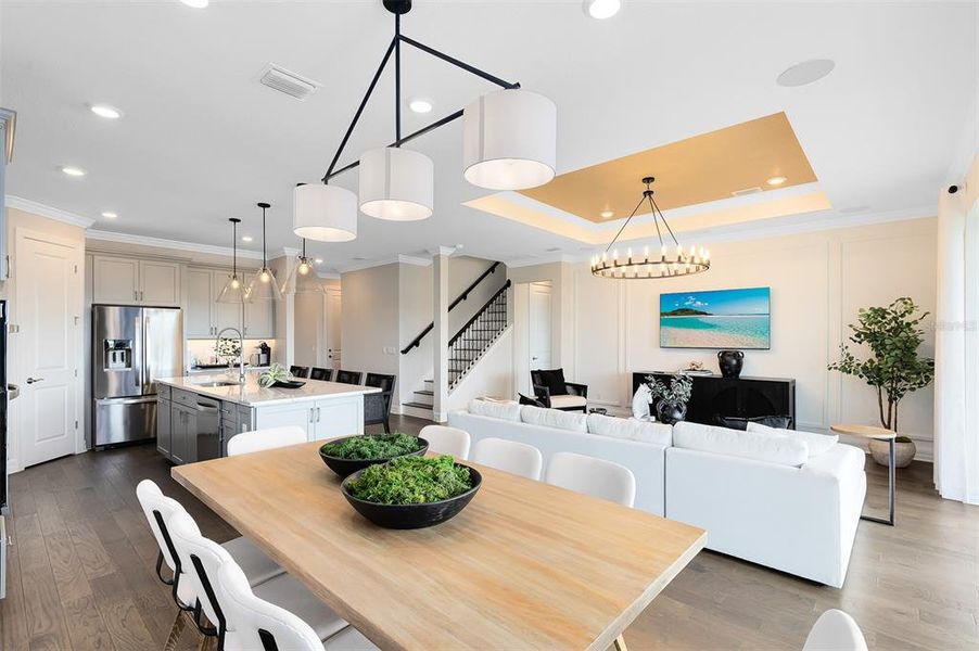 Model Home Design Only. Pictures and furnishings are for illustrative purposes only. Elevations, colors and options may vary. Furniture is for model home staging only.?