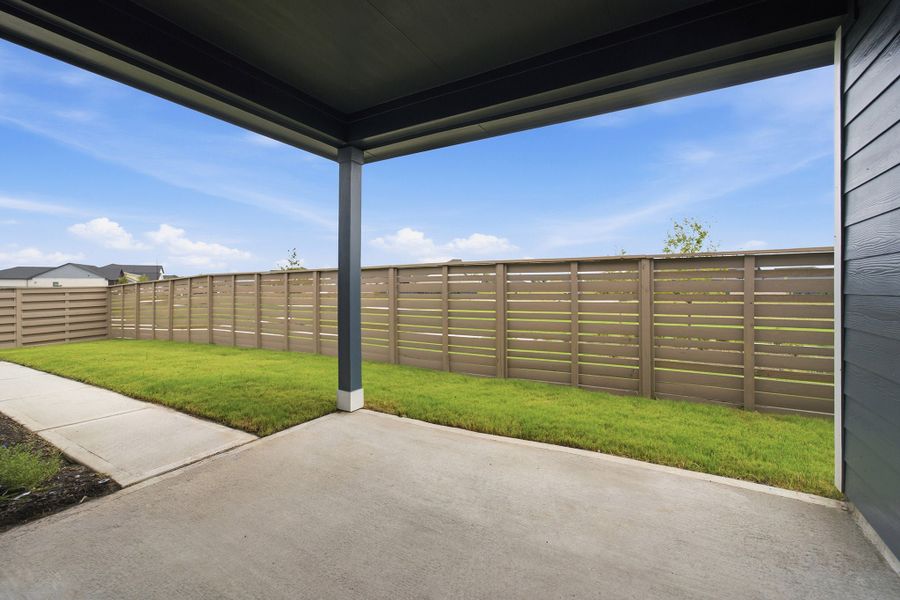 Exterior details and patio area of a home in Austin Point, Richmond (Image 4).