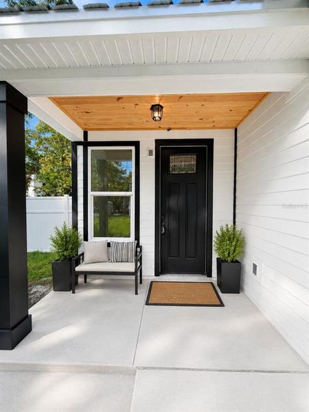 Exterior details and patio area of a home in , Palm Coast (Image 2). Exterior details and patio area of a home in , Palm Coast (Image 2).