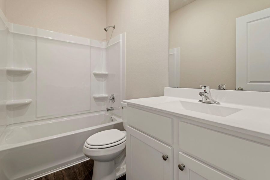 The en-suite bathroom is a great addition to the primary bedroom.